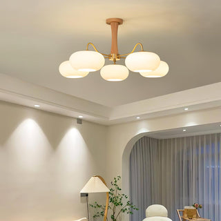 Brass Wooden Persimmon Chandelier Arkstarhome