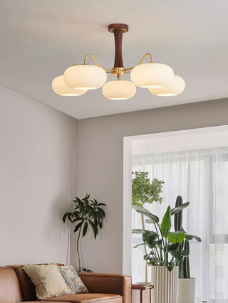 Brass Wooden Persimmon Chandelier Arkstarhome
