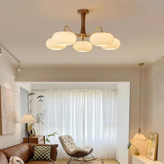 Brass Wooden Persimmon Chandelier Arkstarhome
