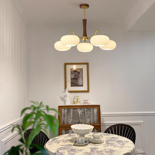 Brass Wooden Persimmon Chandelier Arkstarhome