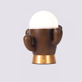 Wooden Cactus Table Lamp Arkstarhome