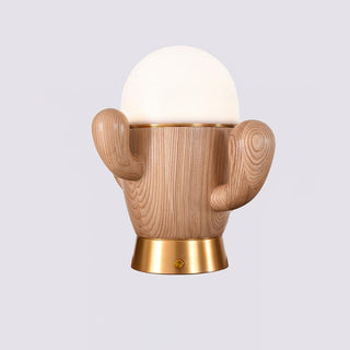 Wooden Cactus Table Lamp Arkstarhome