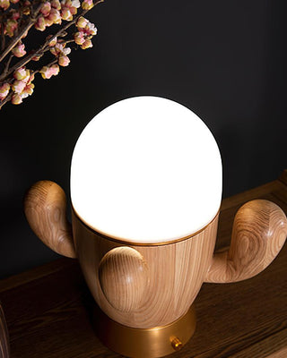 Wooden Cactus Table Lamp Arkstarhome