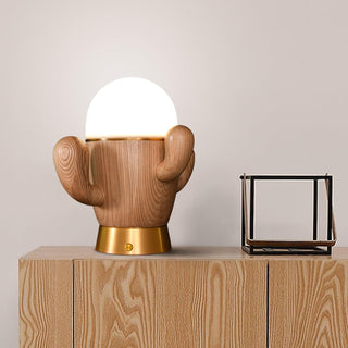 Wooden Cactus Table Lamp Arkstarhome
