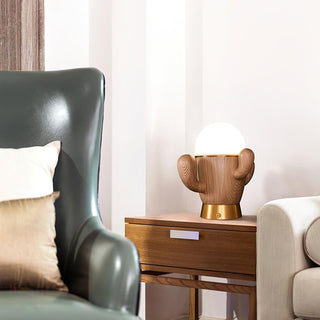 Wooden Cactus Table Lamp Arkstarhome
