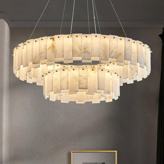 Celestial Alabaster Round Chandelier Arkstarhome