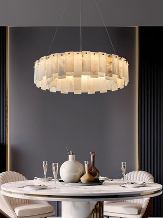 Celestial Alabaster Round Chandelier Arkstarhome