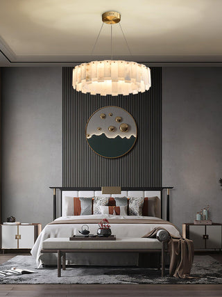 Celestial Alabaster Round Chandelier Arkstarhome