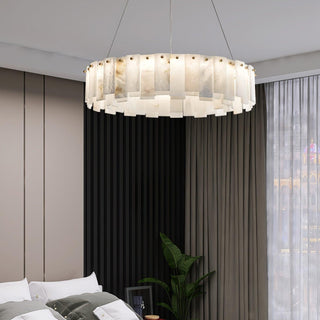 Celestial Alabaster Round Chandelier Arkstarhome