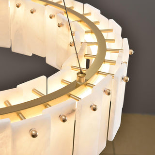 Celestial Alabaster Round Chandelier Arkstarhome