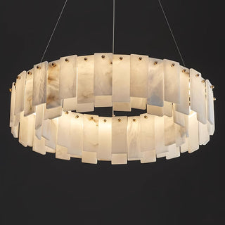Celestial Alabaster Round Chandelier Arkstarhome
