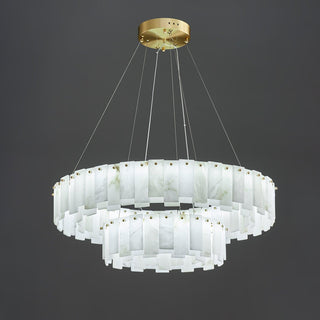 Celestial Alabaster Round Chandelier Arkstarhome