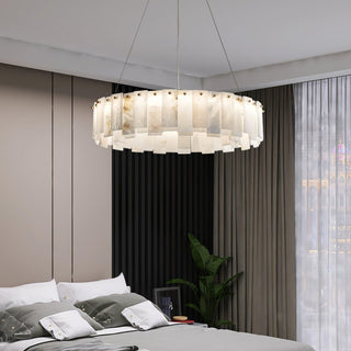 Celestial Alabaster Round Chandelier Arkstarhome