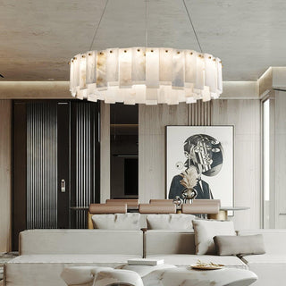 Celestial Alabaster Round Chandelier Arkstarhome