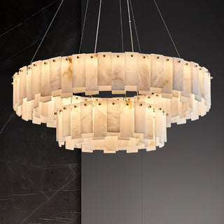 Celestial Alabaster Round Chandelier Arkstarhome