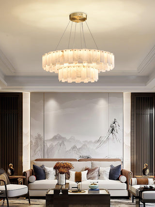 Celestial Alabaster Round Chandelier Arkstarhome