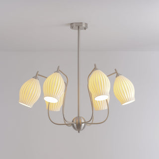 Ceramic Ribbed Chandelier Arkstarhome