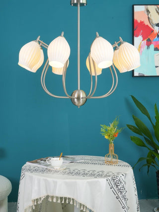 Ceramic Ribbed Chandelier Arkstarhome