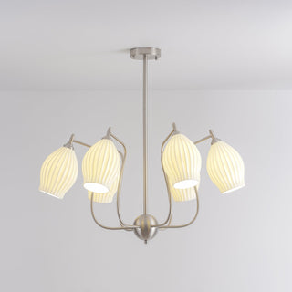 Ceramic Ribbed Chandelier Arkstarhome
