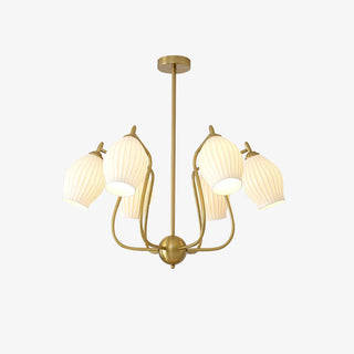 Ceramic Ribbed Chandelier Arkstarhome