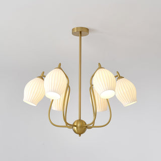 Ceramic Ribbed Chandelier Arkstarhome