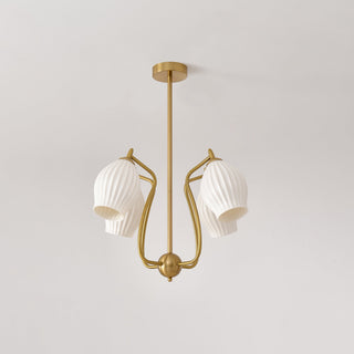 Ceramic Ribbed Chandelier Arkstarhome