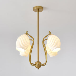 Ceramic Ribbed Chandelier Arkstarhome