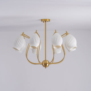 Ceramic Ribbed Chandelier Arkstarhome