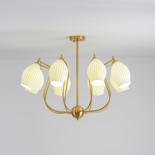 Ceramic Ribbed Chandelier Arkstarhome