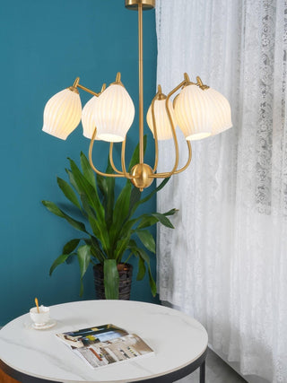 Ceramic Ribbed Chandelier Arkstarhome