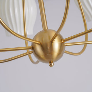 Ceramic Ribbed Chandelier Arkstarhome