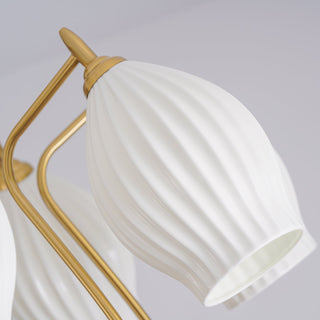 Ceramic Ribbed Chandelier Arkstarhome