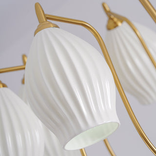 Ceramic Ribbed Chandelier Arkstarhome