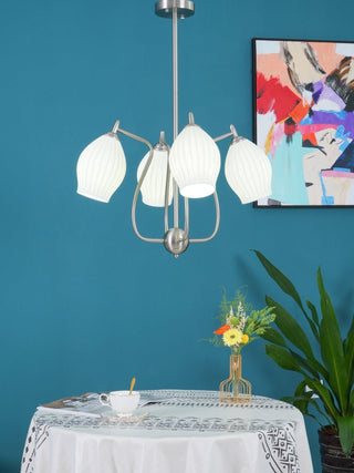 Ceramic Ribbed Chandelier Arkstarhome