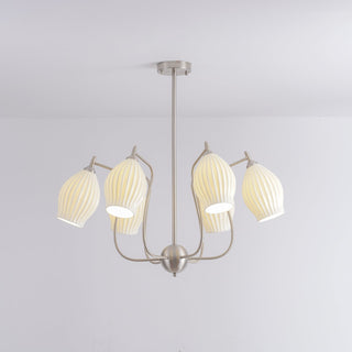 Ceramic Ribbed Chandelier Arkstarhome