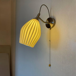 Ceramic Ribbed Wall light Arkstarhome