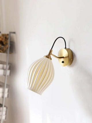 Ceramic Ribbed Wall light Arkstarhome