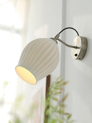 Ceramic Ribbed Wall light Arkstarhome