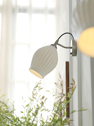 Ceramic Ribbed Wall light Arkstarhome