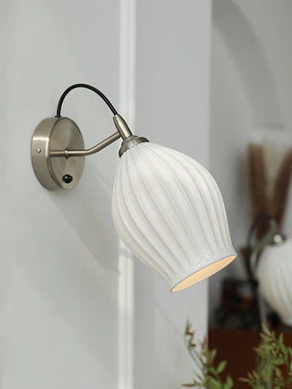 Ceramic Ribbed Wall light Arkstarhome