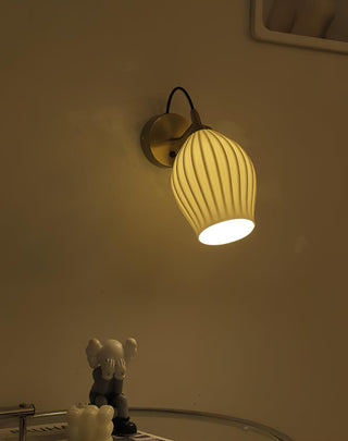 Ceramic Ribbed Wall light Arkstarhome