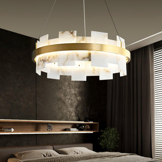 Alabaster Halo Chandelier Arkstarhome