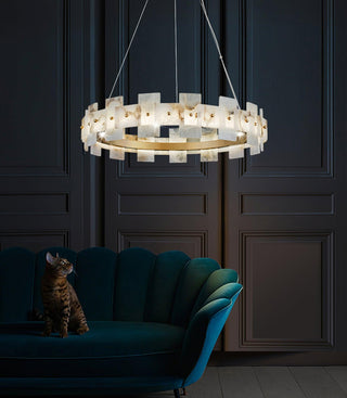 Alabaster Halo Chandelier Arkstarhome