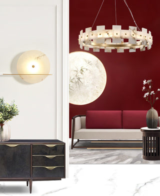 Alabaster Halo Chandelier Arkstarhome
