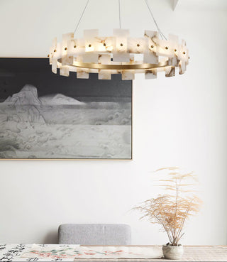 Alabaster Halo Chandelier Arkstarhome