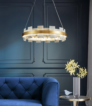 Alabaster Halo Chandelier Arkstarhome