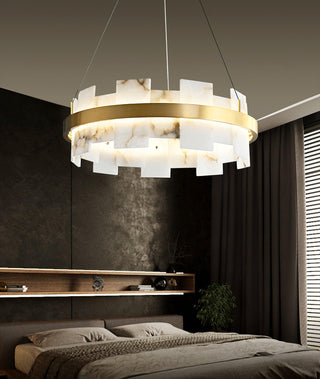 Alabaster Halo Chandelier Arkstarhome
