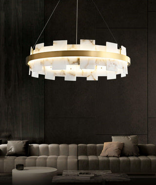Alabaster Halo Chandelier Arkstarhome