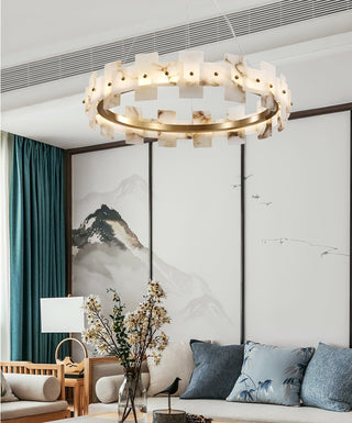 Alabaster Halo Chandelier Arkstarhome