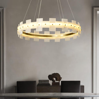 Alabaster Halo Chandelier Arkstarhome